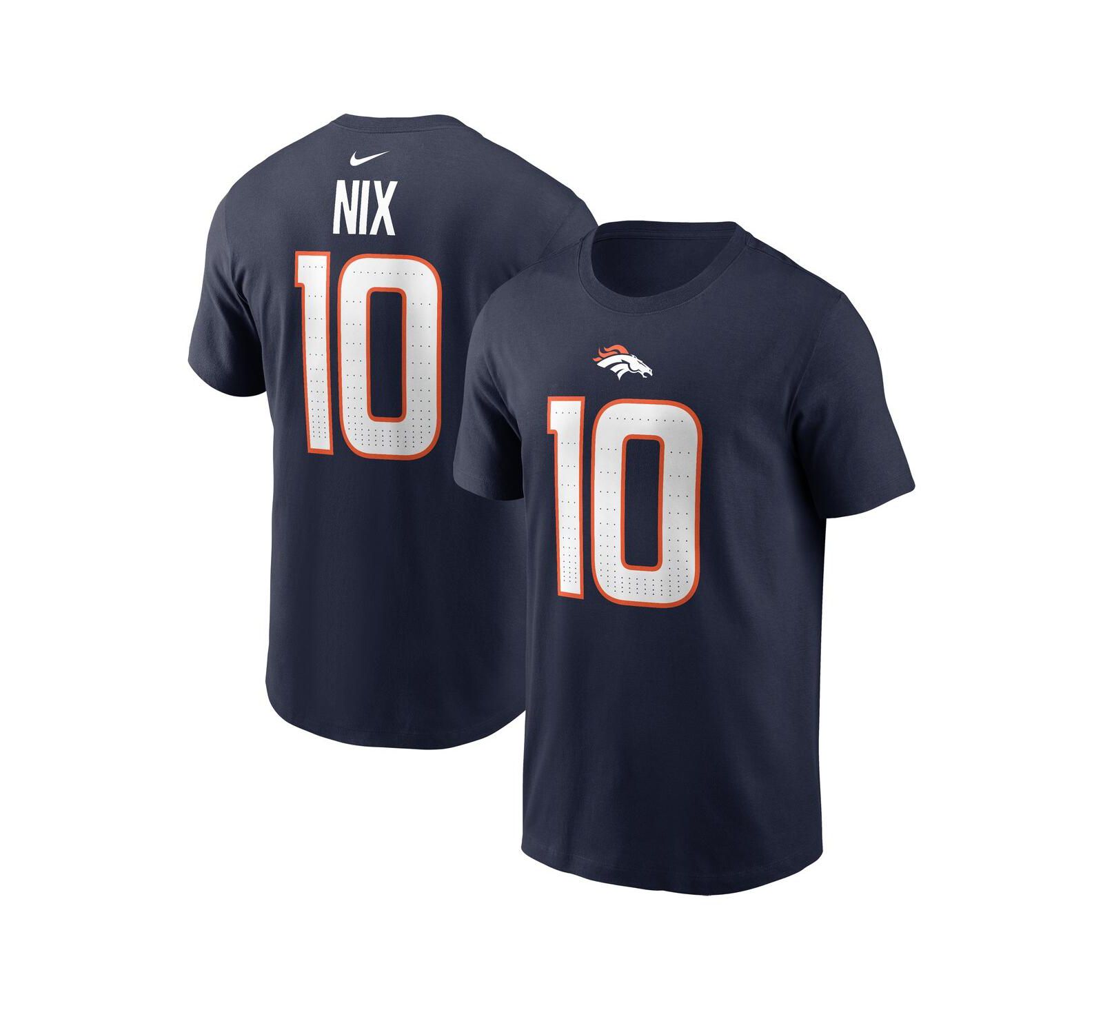 Nike Men's Bo Nix Navy Denver Broncos 2024 NFL Draft Player Name & Number T-Shirt
