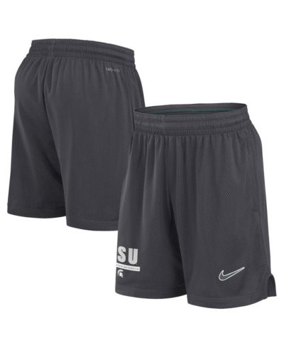 Шорты Nike Men's Anthracite Michigan State Spartans 2024 Sideline Mesh