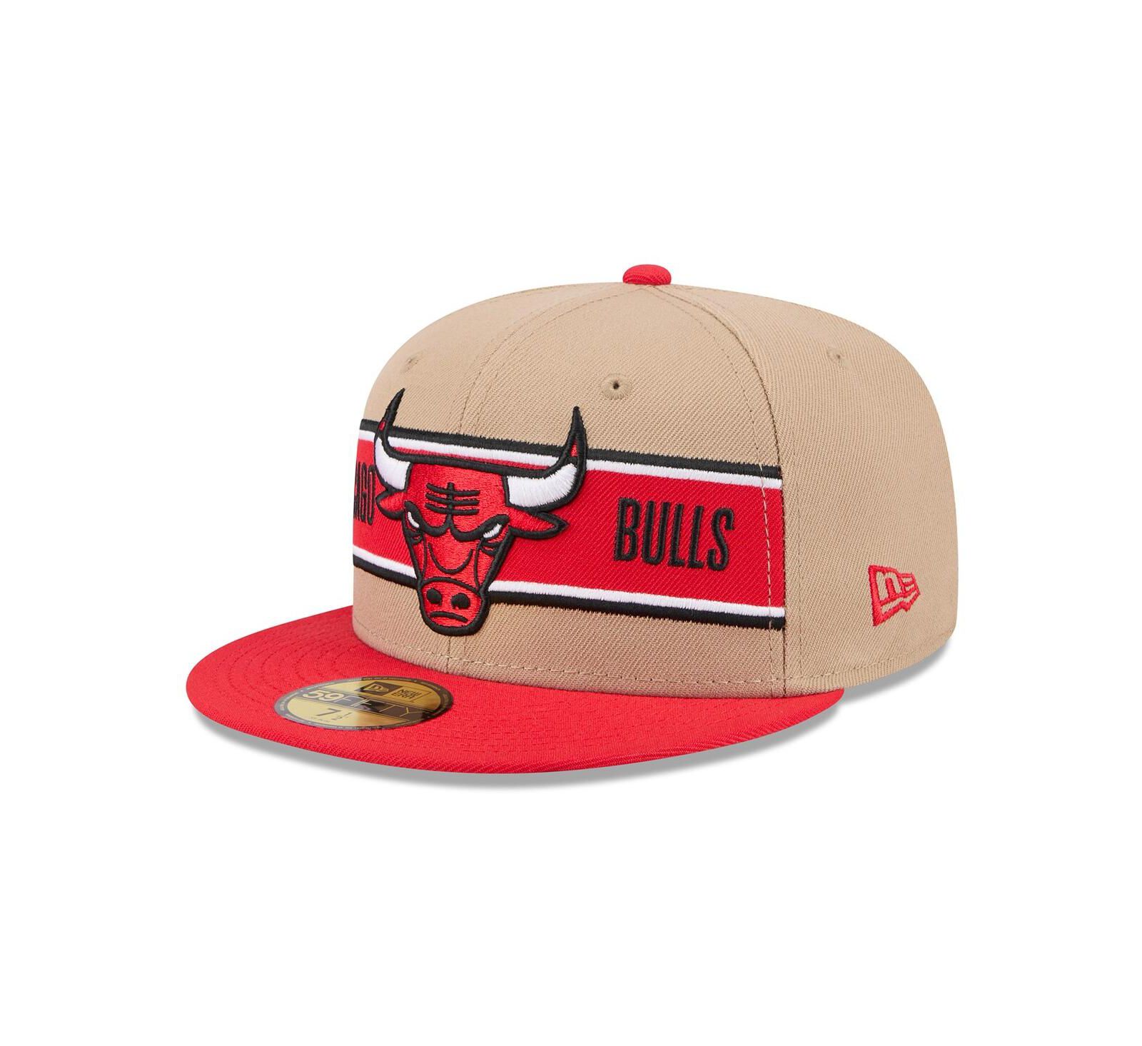 New Era Men's Tan/Red Chicago Bulls 2024 NBA Draft 59FIFTY Fitted Hat