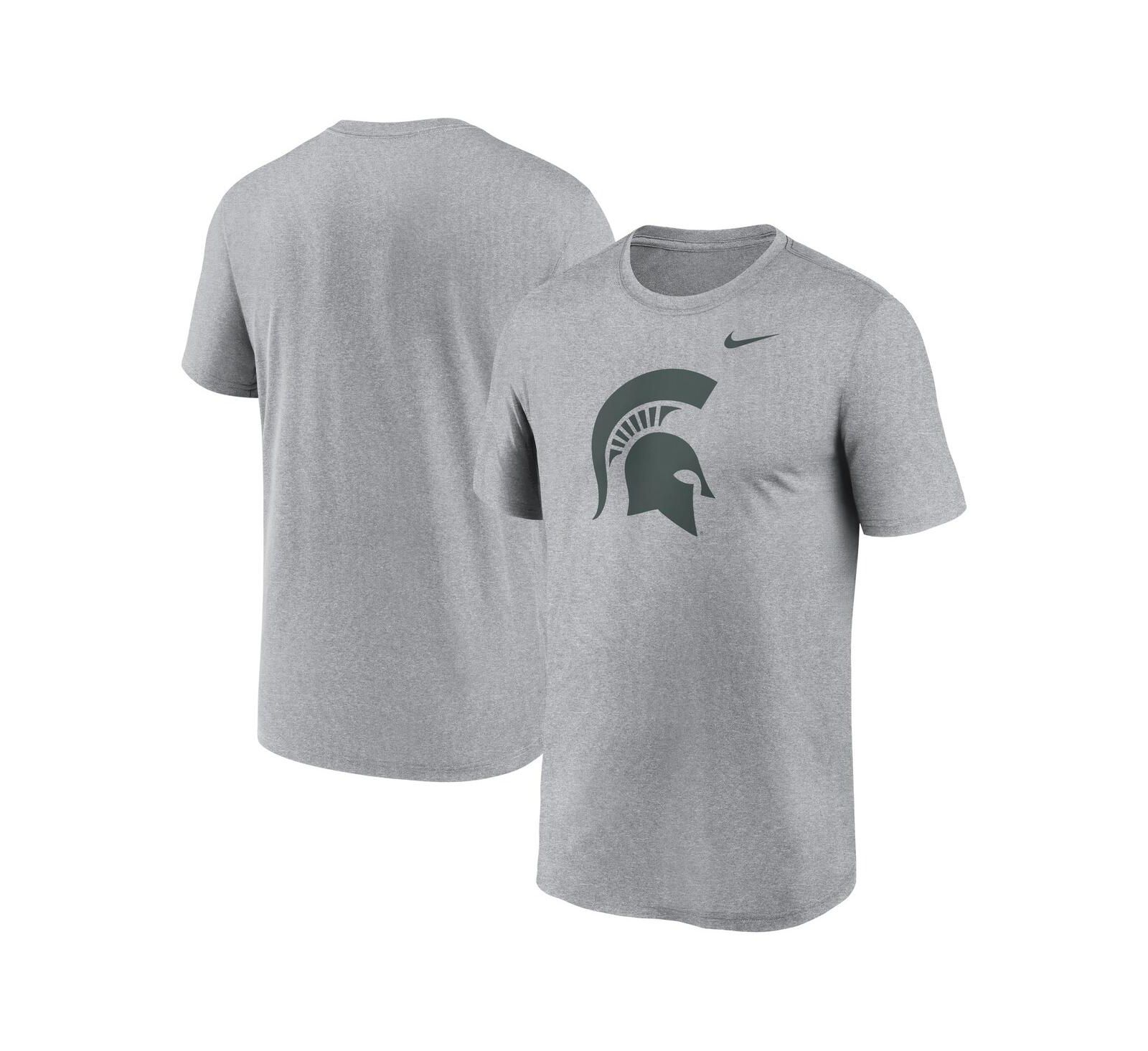 Nike Men's Heather Gray Michigan State Spartans Primetime Legend Logo T-Shirt