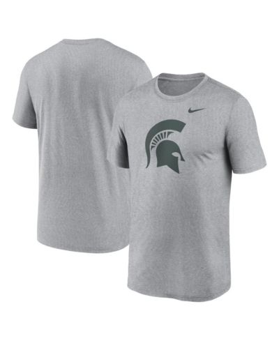 Nike Мужская футболка Heather Gray Michigan State Spartans Primetime Legend Logo