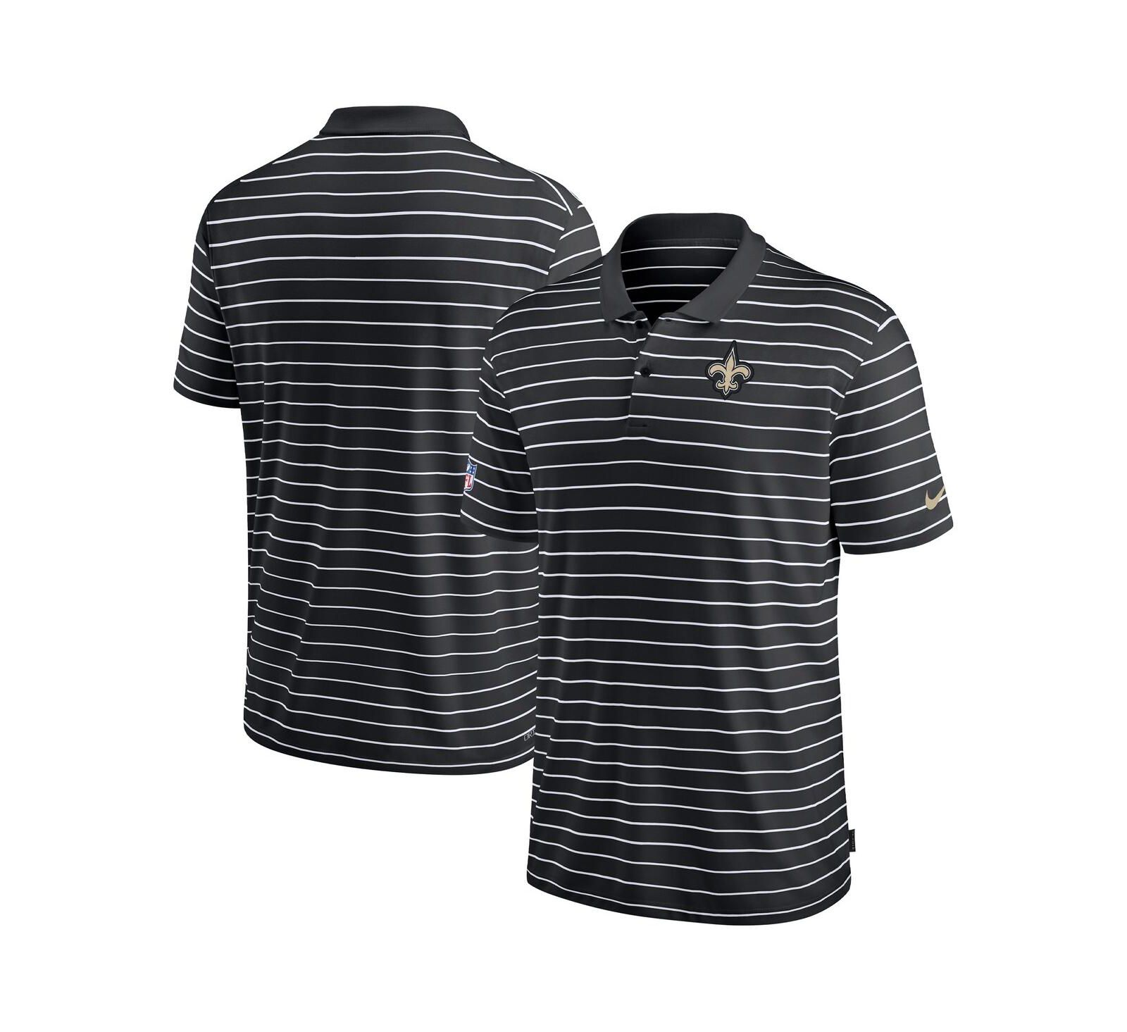 Nike Men's Black New Orleans Saints Sideline Lock Up Victory Performance Polo