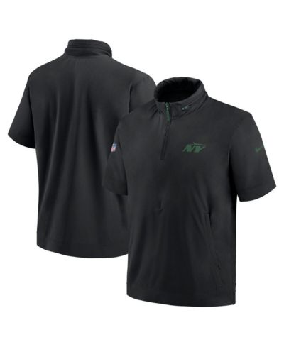 Мужская куртка-худи Nike New York Jets 2024 Sideline Coach Short Sleeve Half-Zip