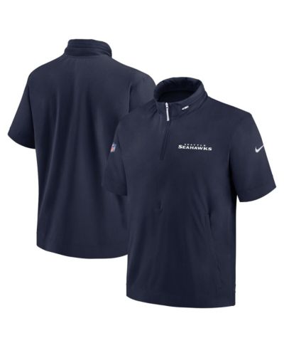 Nike Мужская куртка-худи Nike College Navy Seattle Seahawks 2024 Sideline Coach Half-Zip