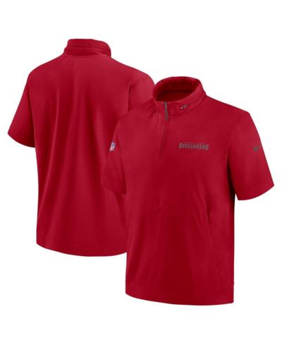 Мужская куртка-худи Nike Red Tampa Bay Buccaneers 2024 Sideline Coach Short Sleeve Half-Zip