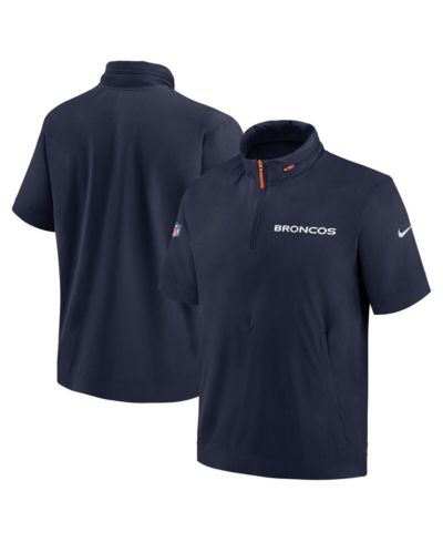 Nike Мужской спортивный худи-зип Nike Denver Broncos 2024 Sideline Coach Short Sleeve