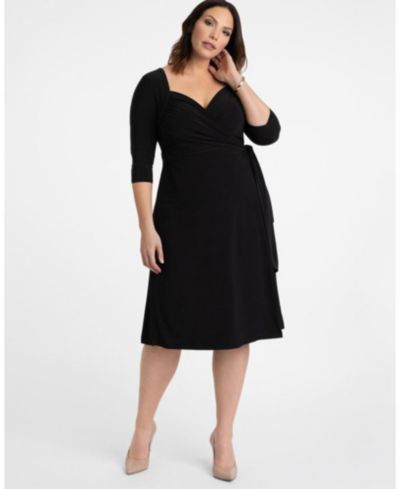 Платье Kiyonna Plus Size Sweetheart Knit Wrap with 3/4 Sleeves