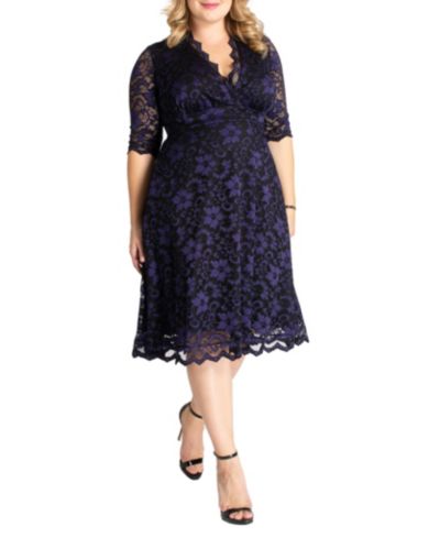 Kiyonna Plus Size Mon Cherie цветочное кружевное коктейльное платье