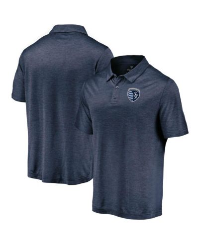 Мужская рубашка-поло Fanatics Navy Sporting Kansas City Poly Polo Shirt