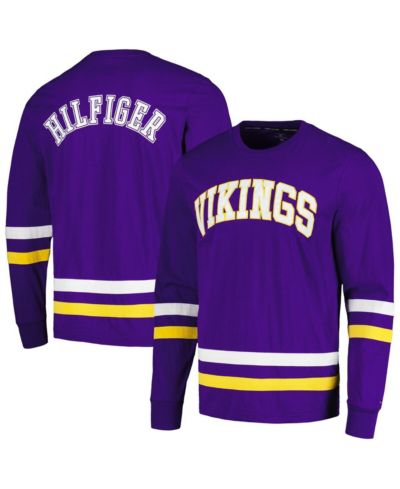Tommy Hilfiger Мужская футболка Minnesota Vikings Nolan с длинным рукавом