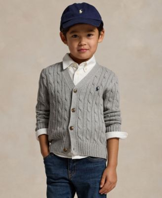 Кардиган Polo Ralph Lauren Cable-Knit Cotton V-Neck для малышей и маленьких мальчиков