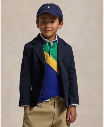Рубашка-куртка Polo Ralph Lauren из трикотажа для малышей и маленьких мальчиков