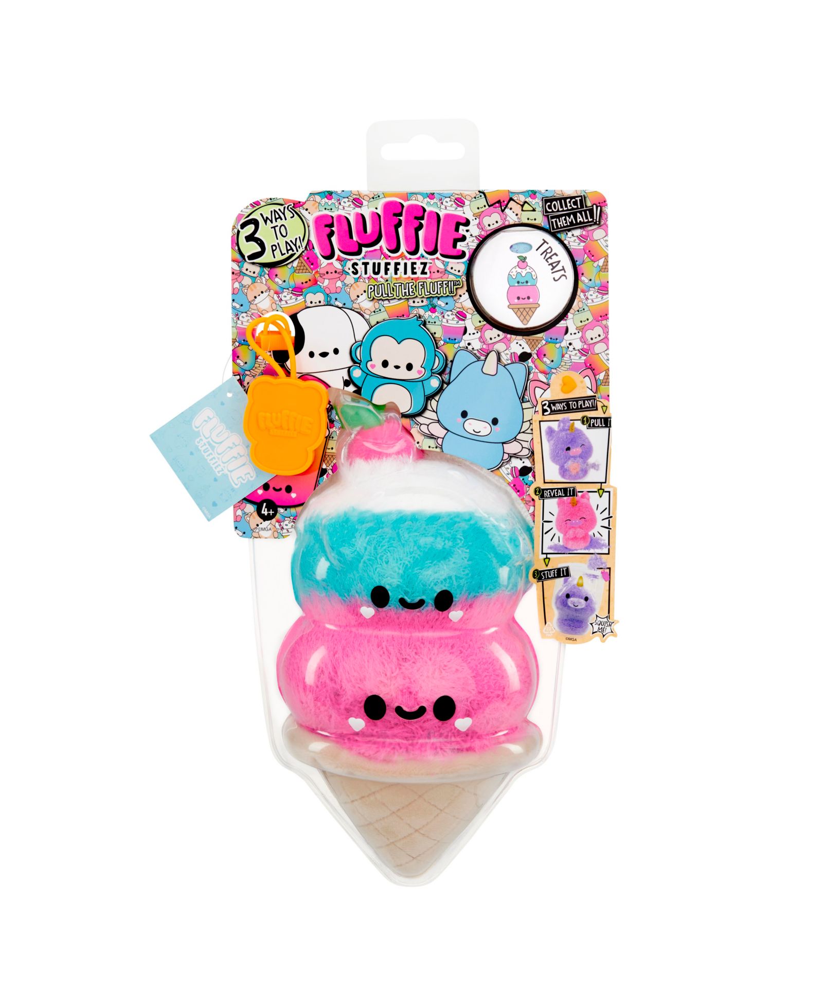 Плюшевая игрушка Fluffie Stuffiez Small Double Scoop Ice Cream