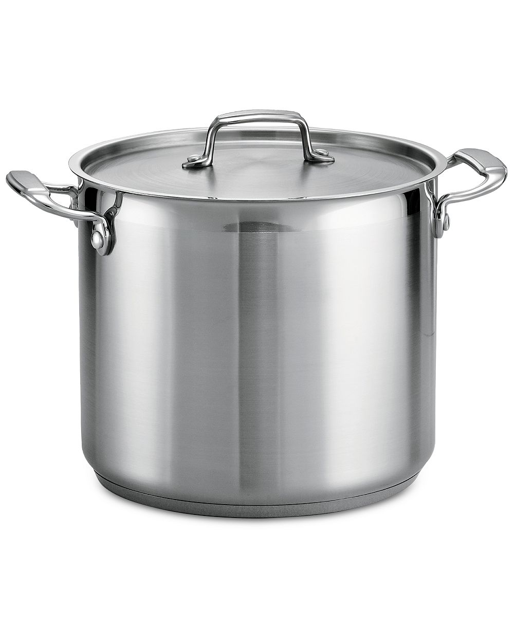 Кастрюля Tramontina Tri-Ply Clad Stainless Steel 12-Qt с крышкой