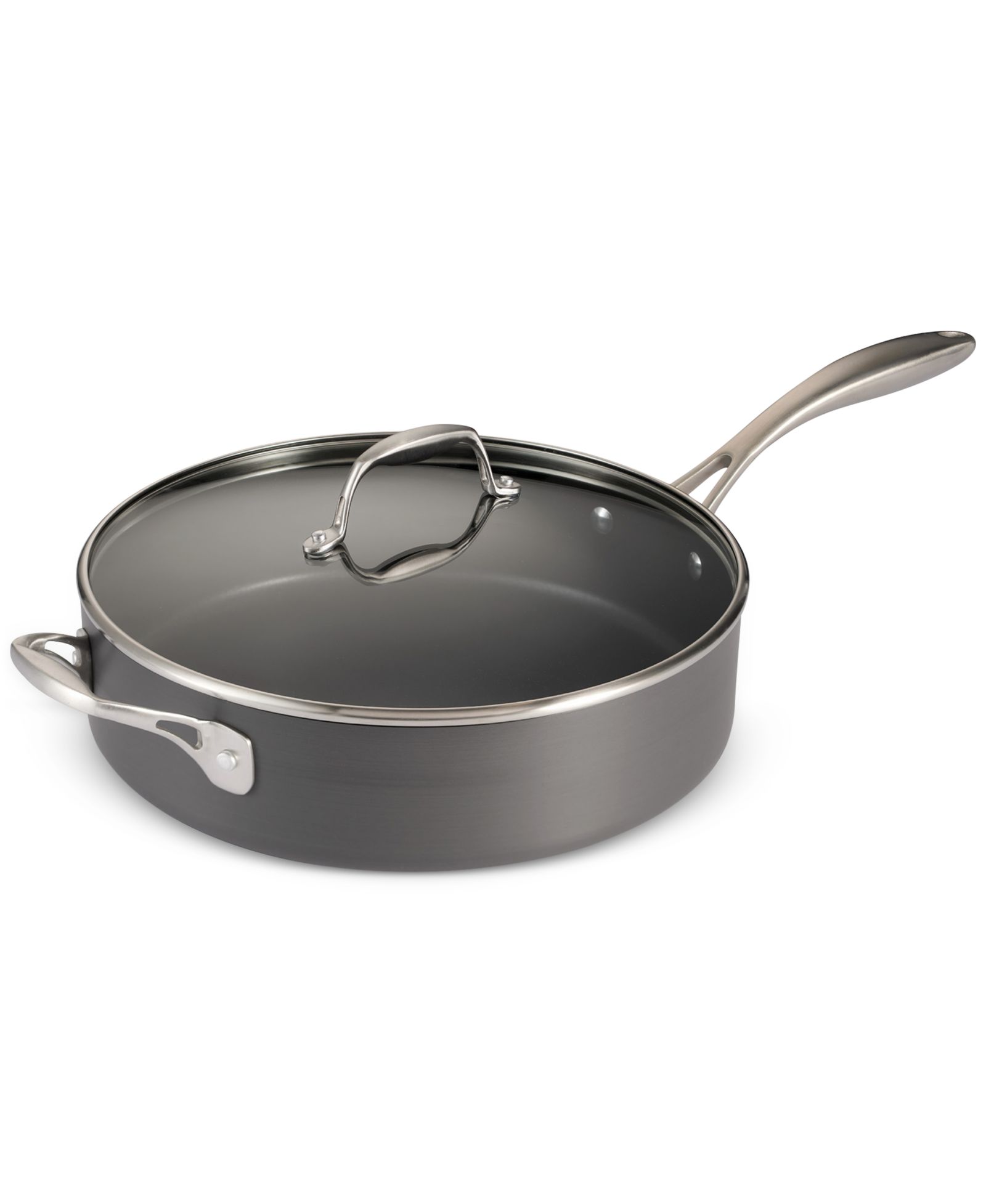 Tramontina OnyxPro 5.5-Quart Hard Anodized Nonstick Deep Saute Pan with Lid