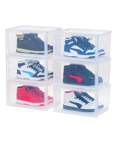 IRIS 6 Pack Side Display Stackable Shoe Box