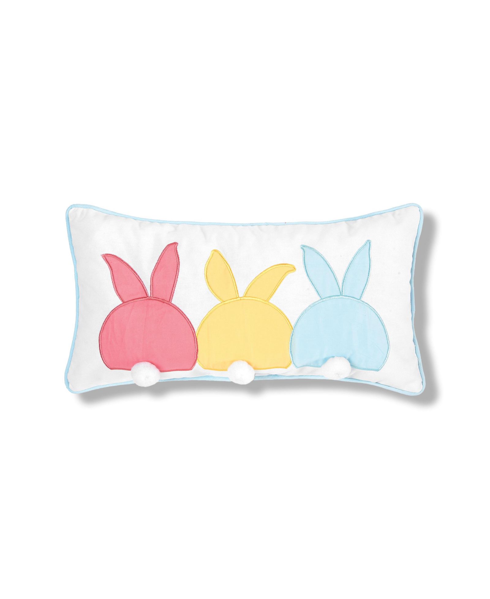 Декоративная мини-подушка Easter Bunny Bum Trio, хлопковая смесь, 10" x 20"