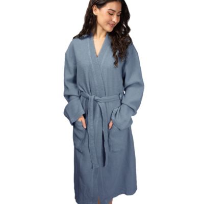 Банный халат Cariloha Waffle Knit | Marine Blue | Unisex, Large/X-Large | Viscose