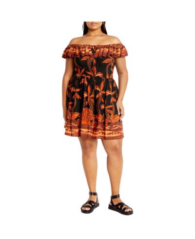 CITY CHIC Women's Tahitian Border Dress
