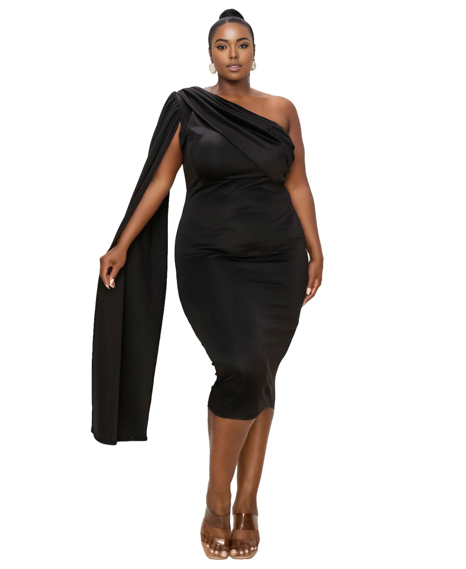 L I V D Женское платье-кейп Spade Plus Size с открытым плечом