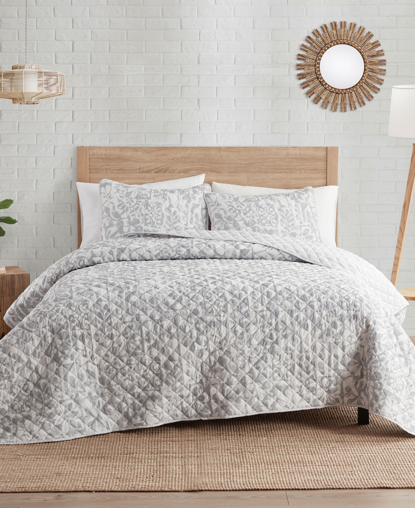 Indigo Ink Abstract 2-Pc. Quilt Set, Twin