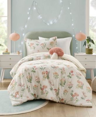 Комплект из 3-х покрывал Intelligent Design Gwen Mushroom Garden Floral, Twin/Twin XL