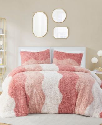 Intelligent Design Cassie Faux Fur 3-Pc. Duvet Cover Set, Full/Queen