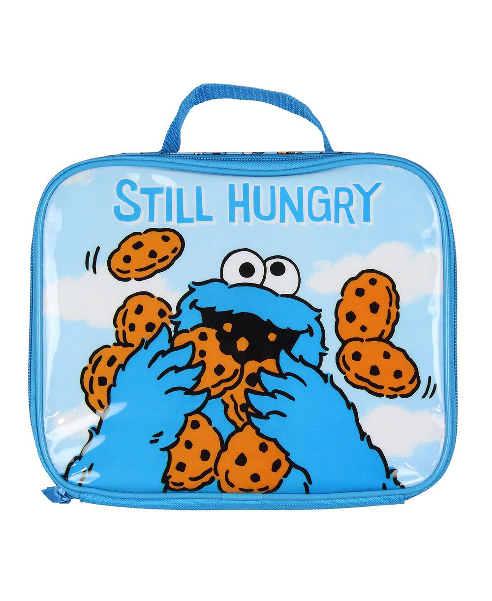 Sesame Street Still Hungry Cookie Monster All Over Insulated Lunch Box Bag Tote 10"