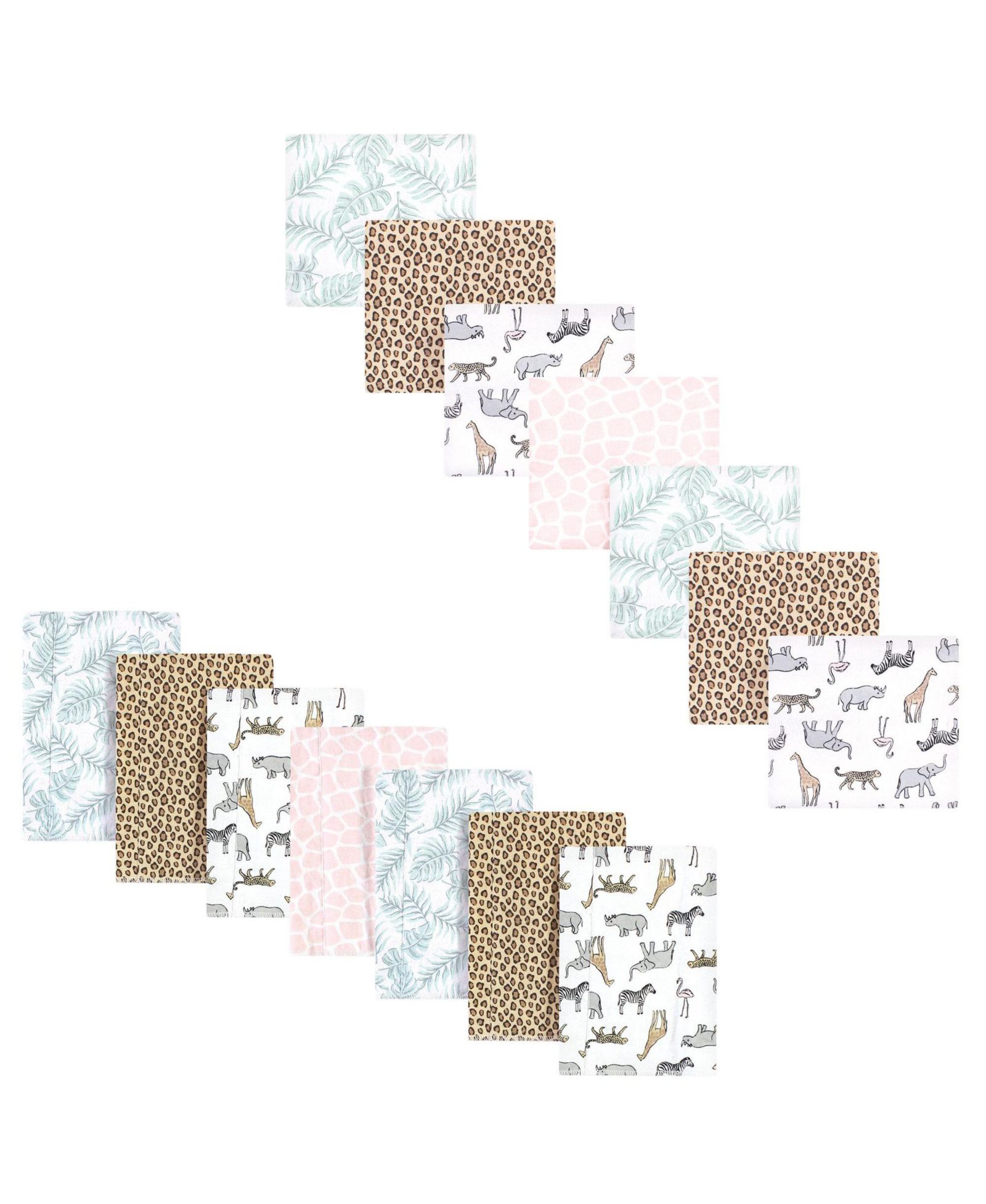 Hudson Baby 14Pc Burp Cloths and Receiving Blankets
