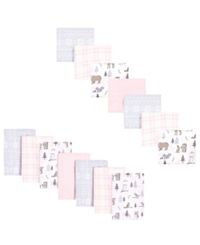 Набор из 14 предметов Hudson Baby Premium Cotton Flannel: пеленки и салфетки для кормления