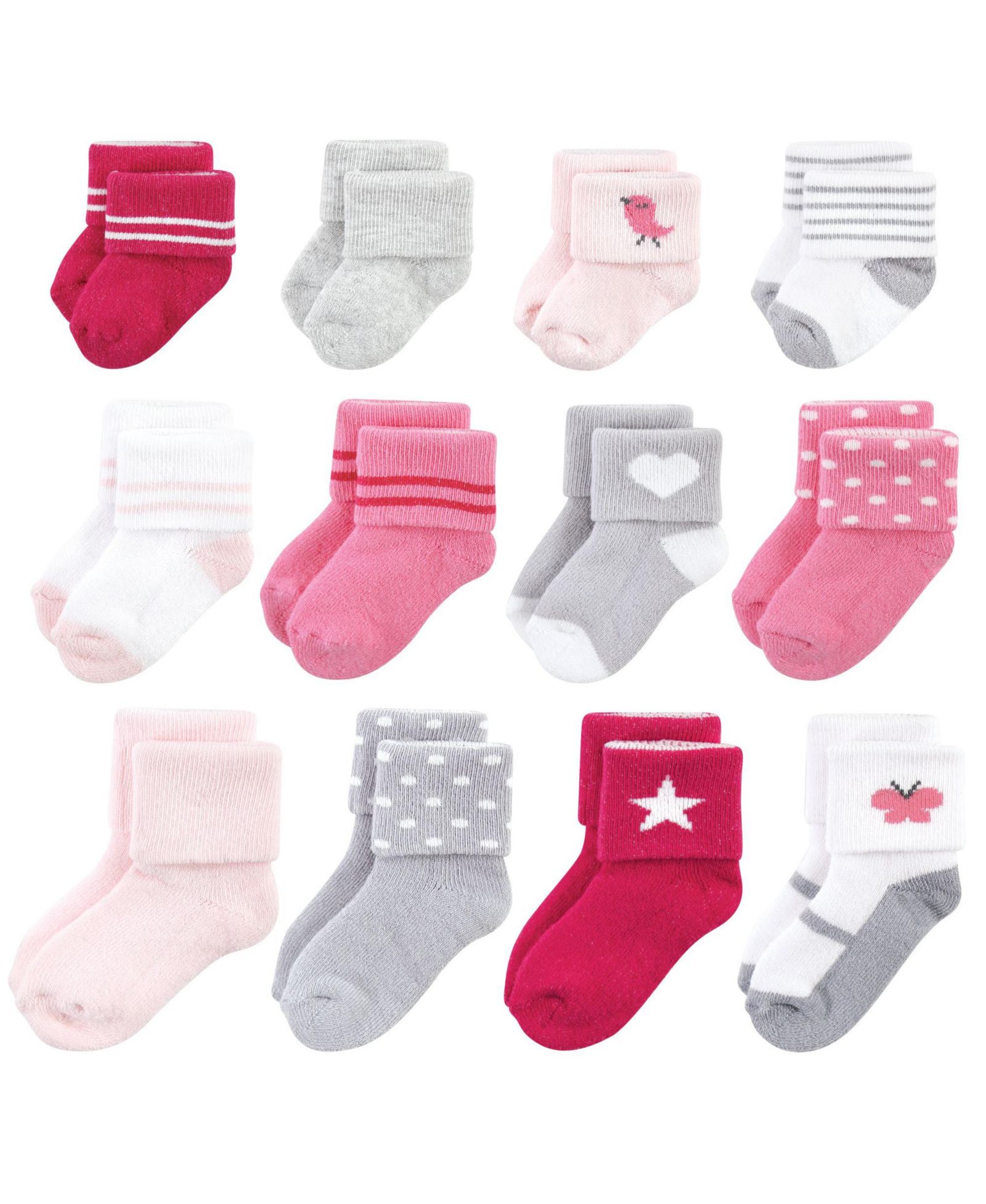 Hudson Baby Детские носки Hudson Grow With Me, упаковка 12 шт