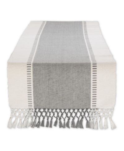 Design Imports Dobby Stripe Ribbed Table Runner, 13"x108 "