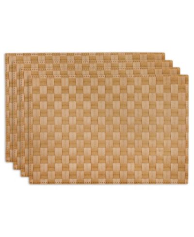 Design Imports Basketweave Woven Placemat Set of 4
