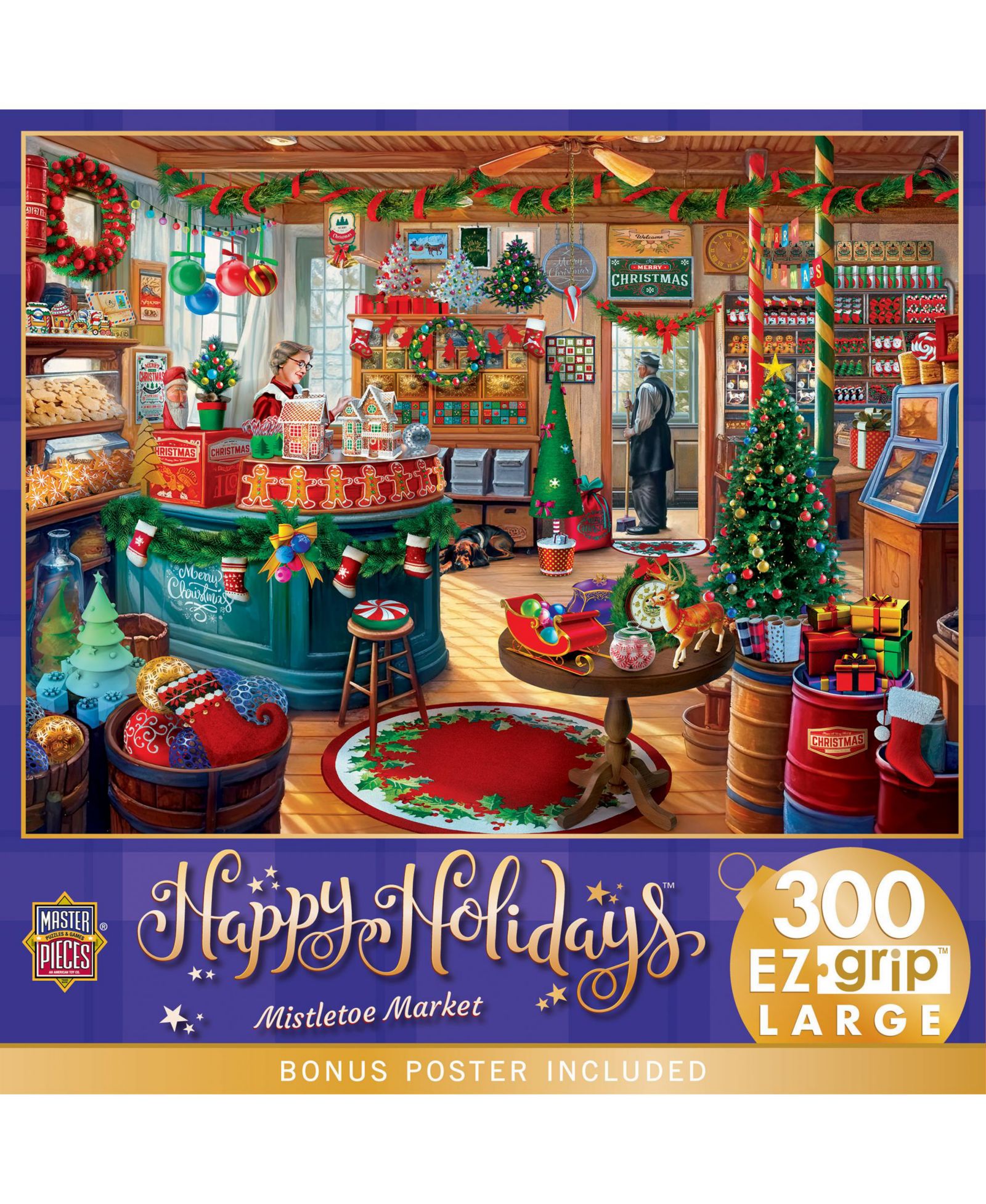 Happy Holidays - Mistletoe Market пазл из 300 деталей EZ Grip