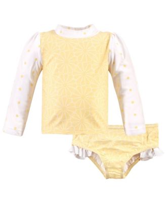 Hudson Baby Swim Rashguard Set, Daisy