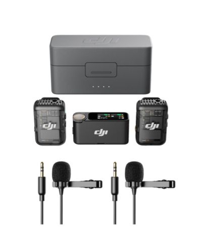 DJI Mic 2 цифровая беспроводная система микрофонов с двумя конденсаторными петличными микрофонами