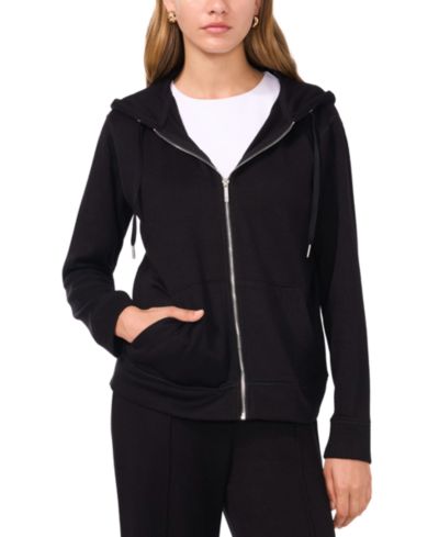 Vince Camuto Women's Knit Zip-Front Hoodie Jacket