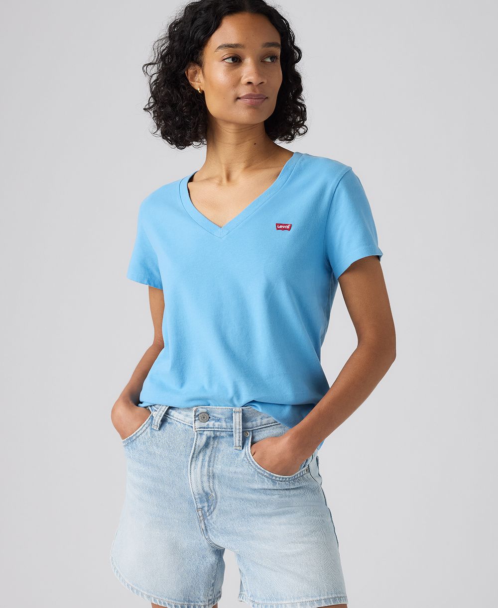 Levi's Женская футболка Perfect Cotton V-Neck с коротким рукавом