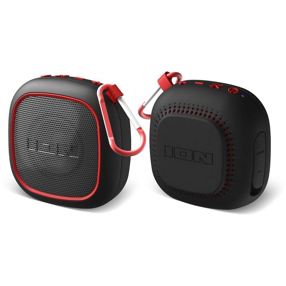 Ion iSP153 Magnet Rocker 2-Pack - Portable Bluetooth Speaker 2 Pack - IPX5 (Black)