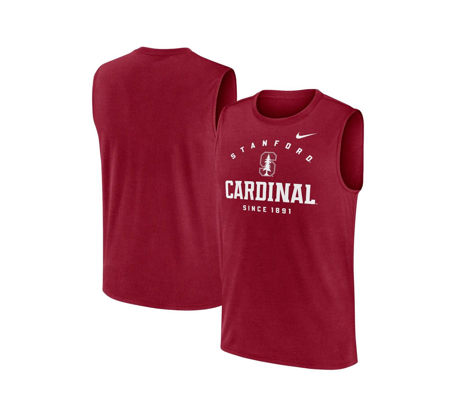 Мужская спортивная майка Nike Cardinal Stanford Cardinal Primetime Legend Lock Up Performance Muscle