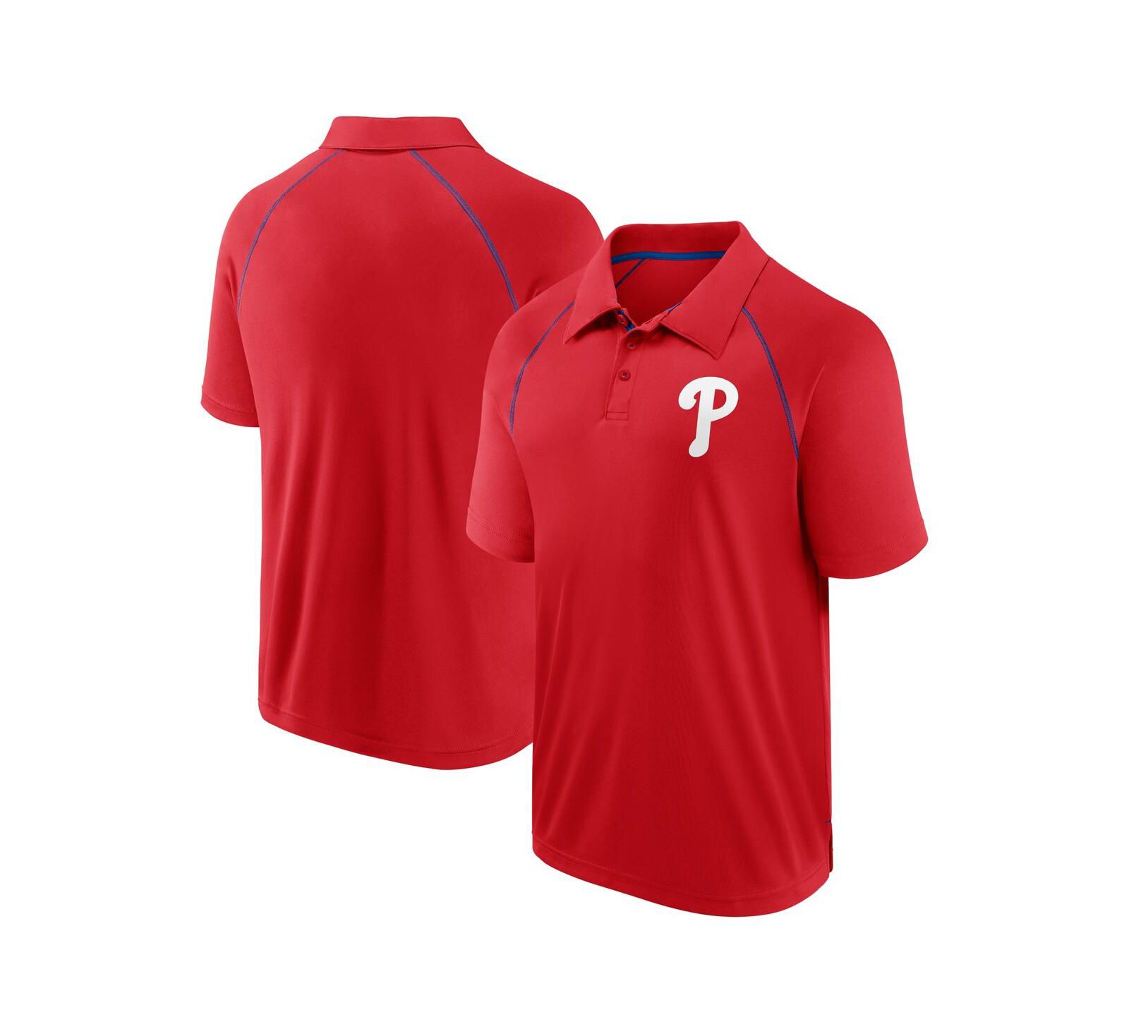 Fanatics Men's Red Philadelphia Phillies Strong Alone Raglan Polo