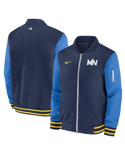 Мужская куртка-бомбер Nike Minnesota Twins 2024 City Connect Authentic Collection Game Time Full-Zip