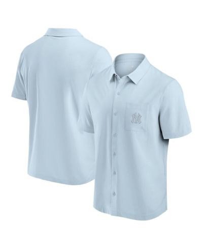 Мужская рубашка Fanatics Light Blue New York Yankees Front Office Button-Up