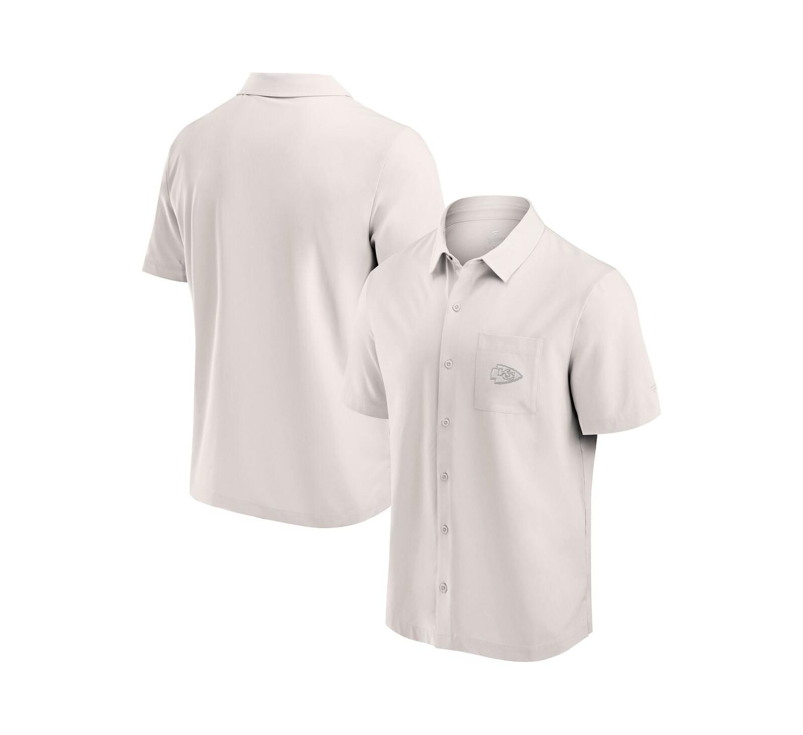 Fanatics Men's Cream Kansas City Chiefs Front Office Button-Up Shirt