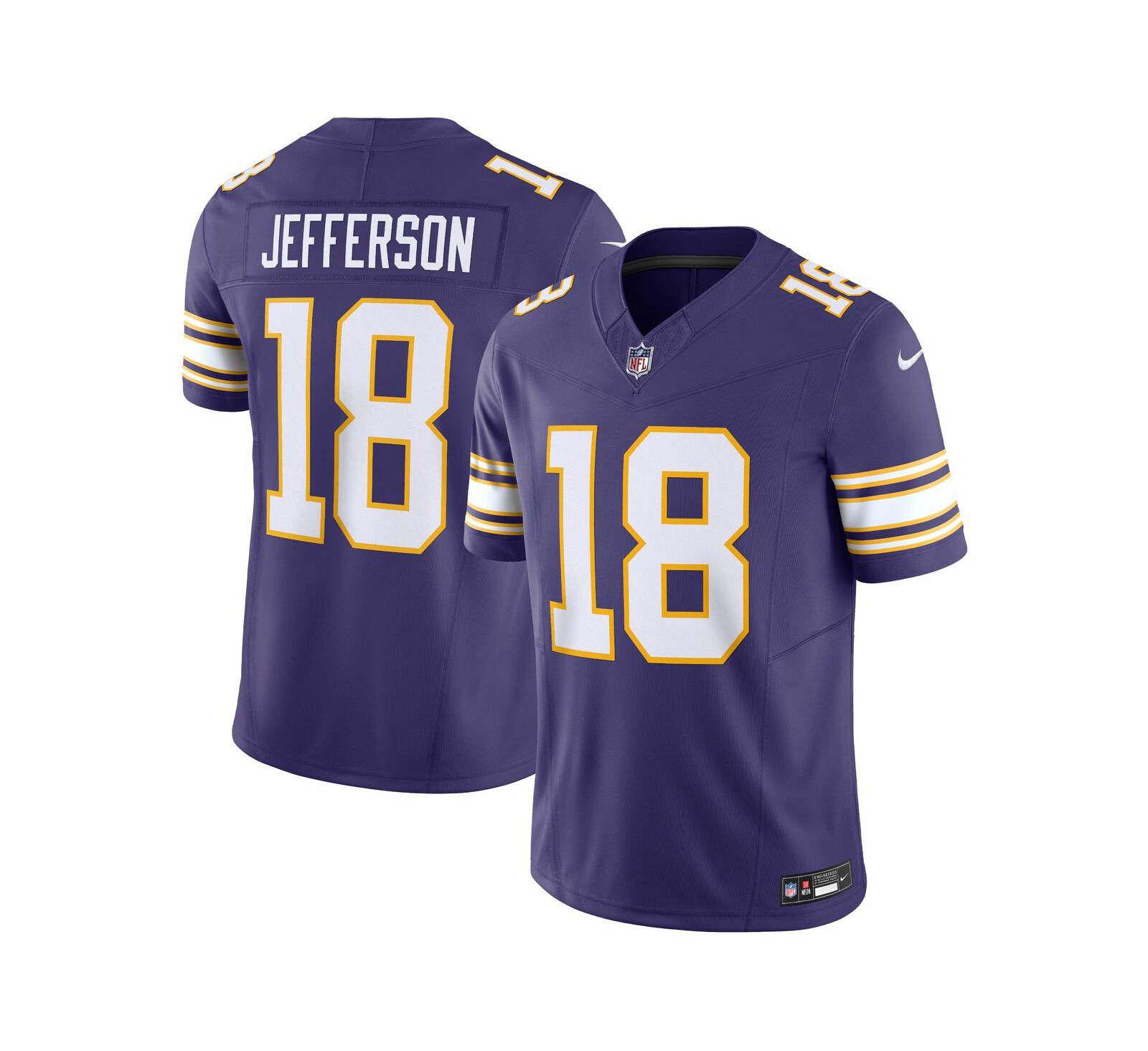 Мужская джерси Nike Justin Jefferson Minnesota Vikings Alternate Vapor F.U.S.E. Limited