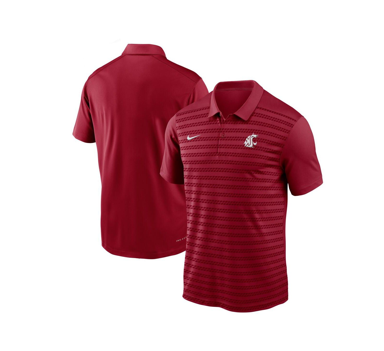 Поло Nike Men's Crimson Washington State Cougars 2024 Sideline Victory Coaches Performance