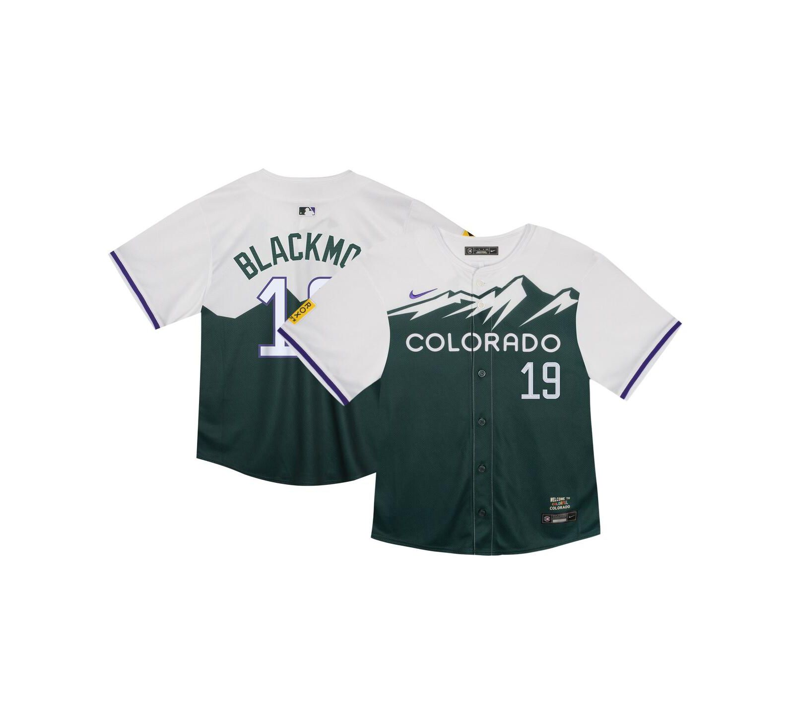 Nike детская джерси Charlie Blackmon Colorado Rockies City Connect Limited Player в цвете Green и Black