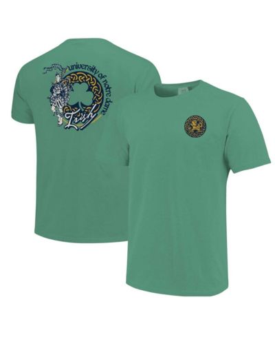 Image One Men's and Women's Green Notre Dame Fighting Irish Hyper Local Celtic Knot Bagpipes T-Shirt