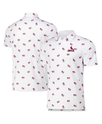 Поло Antigua Men's White St. Louis Cardinals Americana