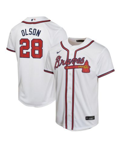Детская игровая джерси Nike Matt Olson White Atlanta Braves Home Game Player